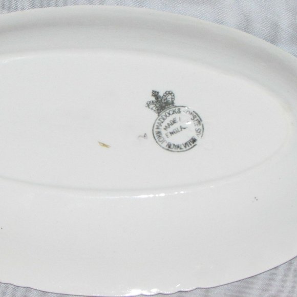 John Maddock Oval Relish Dish Small Vintage Serving Platter Floral Cottagecore - Picture 4 of 5